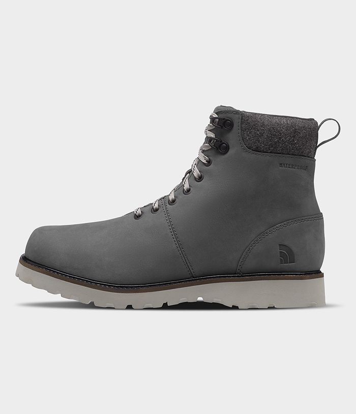 The North Face Boots Work to Wear Lace WP Grey - Mens - Thailand HAQEK-4356